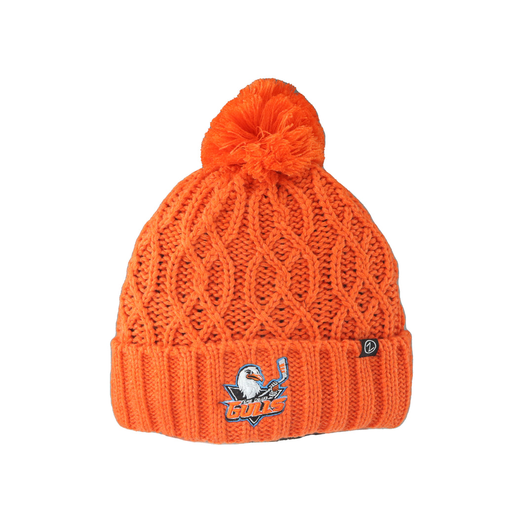 San Diego Gulls Orange Knit Pom Beanie