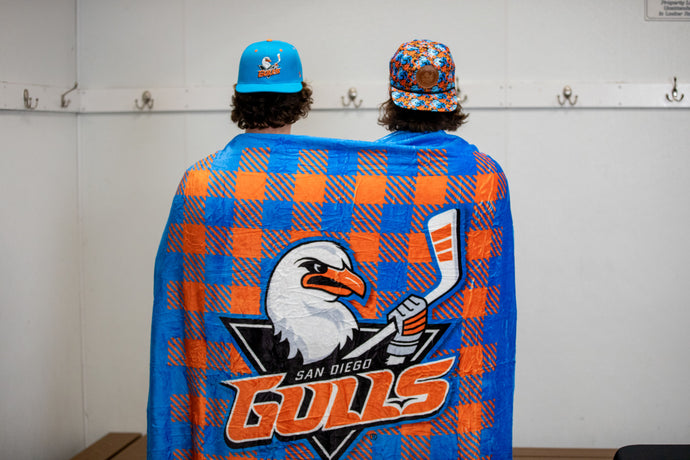 San Diego Gulls Plaid Fleece Blanket