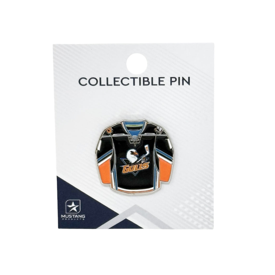 San Diego Gulls Black Jersey Pin