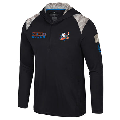 Men's San Diego Gulls Mos 1/4 zip Hooded Windshirt