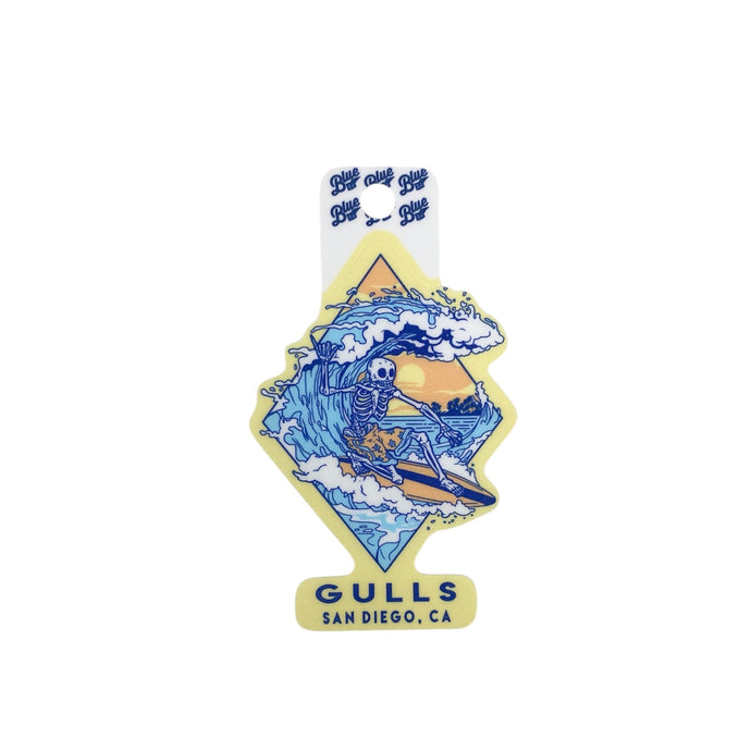 San Diego Gulls Skeleton Wave Sticker