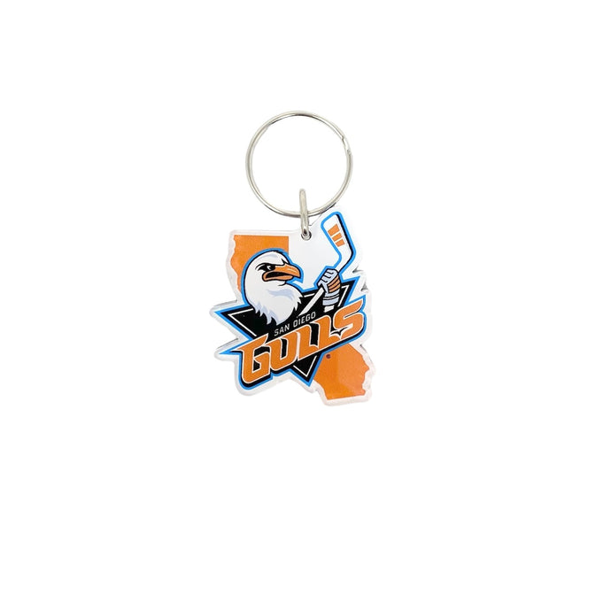 San Diego Gulls State Logo Keyring