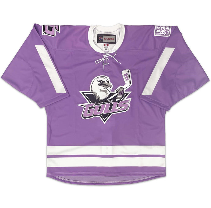 New San Diego Gulls White Practice Jersey – Never Made It Pro Stock