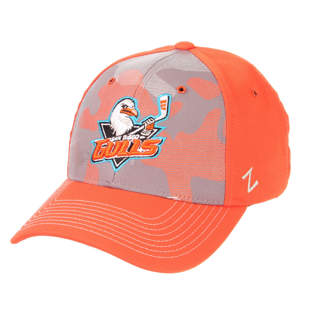 San Diego Gulls Orange Camo Stretch Fit Hat