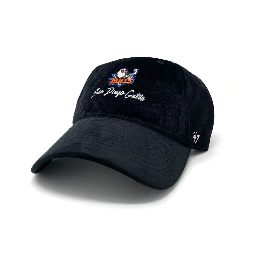 Women's San Diego Gulls Black Velour Adjustable Hat